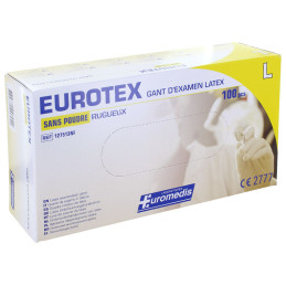 GANT D'EXAMEN LATEX NON POUDRE EUROTEX