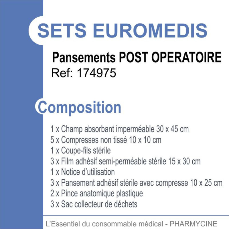 SET DE PANSEMENT POST OPERATOIRE EUROSET