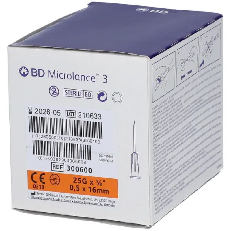 AIGUILLE HYPODERMIQUE BD MICROLANCE 3